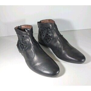Neosens Ankle Boots Booties Leather Rear Zip 6.5 Cut Out